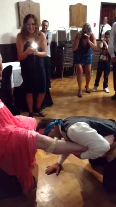 The ol’ switcharoo! Worked like a charm! Groom is even pulling leg hair out of his teeth! ?