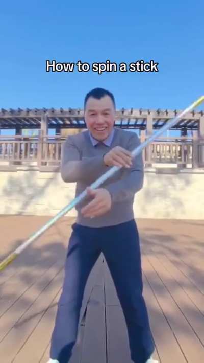 Spinning a stick