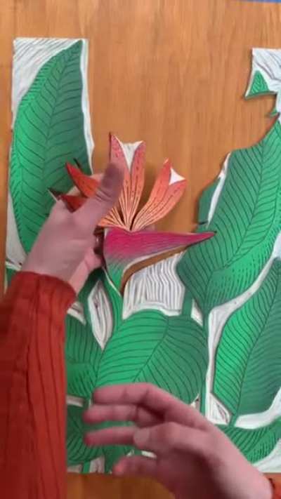 Printing the "Bird of Paradise" Hand-Carved Block