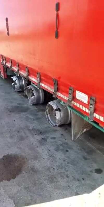 One idiot in a truck