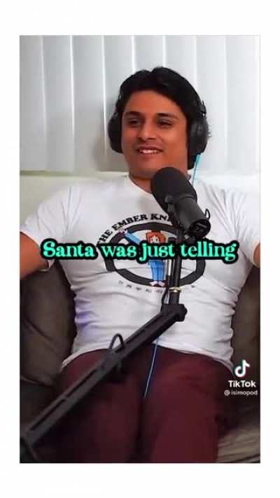 These dudes finding out the true story of Santa