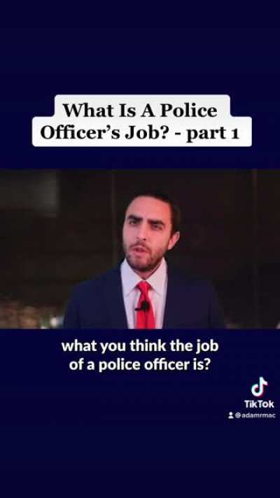 What is the job of a police officer?