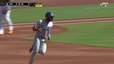 [Highlight] [Highlight] Amed Rosario hits a 2-run opposite-field home run to give the Dodgers an early lead against the Padres.