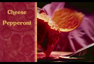 A totally normal pizza commercial