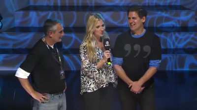 Mark Cuban says "fuck" during a live broadcast and gets fined $15,000.00, which then gets donated to charity. Mark Cuban responds by saying "fuck" again to double the donation.
