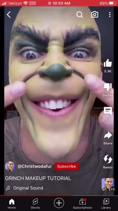grinch makeup