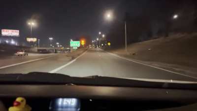 Black Civic pushes me off the freeway, song timing couldn't be better