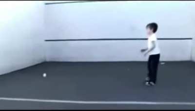 A hardcore beat about a kid throwing his tennis ball up against the wall.