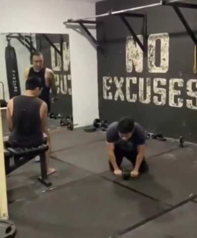 These dudes at the gym
