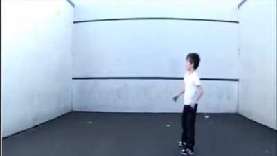 Tennis ball, throw it against the wall!