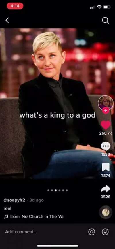 What’s a king to a god?