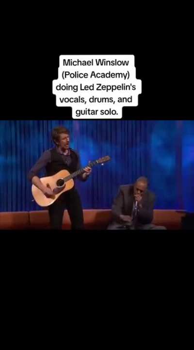 Michael Winslow on vocals, drums and guitar