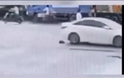 Car goes brrrrr and bike explodes