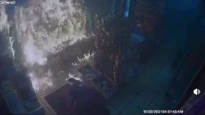 Molotov thrown into a deli