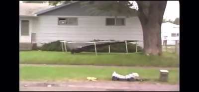 WCGW trying to catch a tranquilized bear with a trampoline