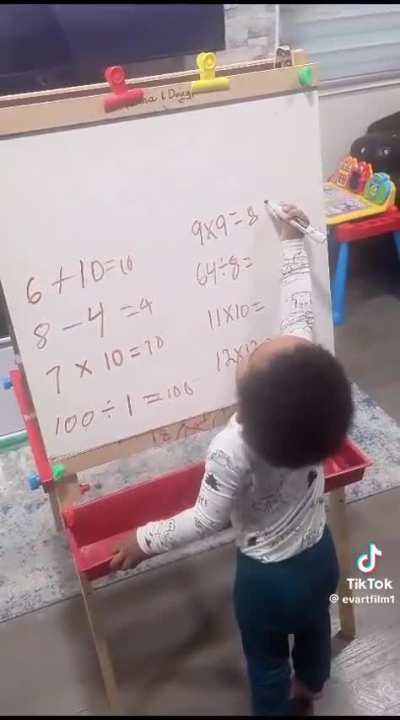 This 2 year olds math skills!