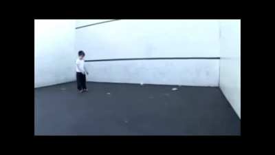 Tennis ball throw it against the Wall