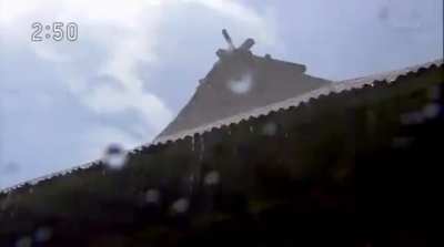 A town in Japan installed 59 autonomous water cannons to protect their UNESCO World Heritage historic buildings from fires