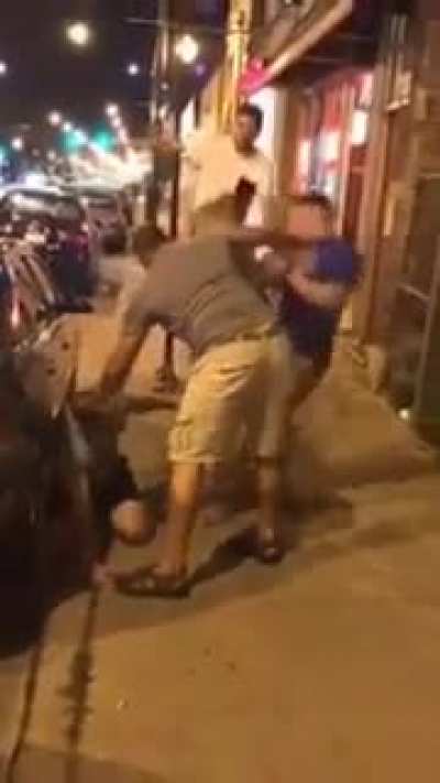 2 guys helping another that was getting mugged, wait for that entry.