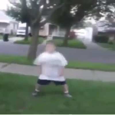 Kids having a dance battle