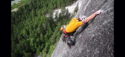 Rock climber’s life flashes before his eyes