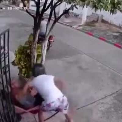 To rob an old lady