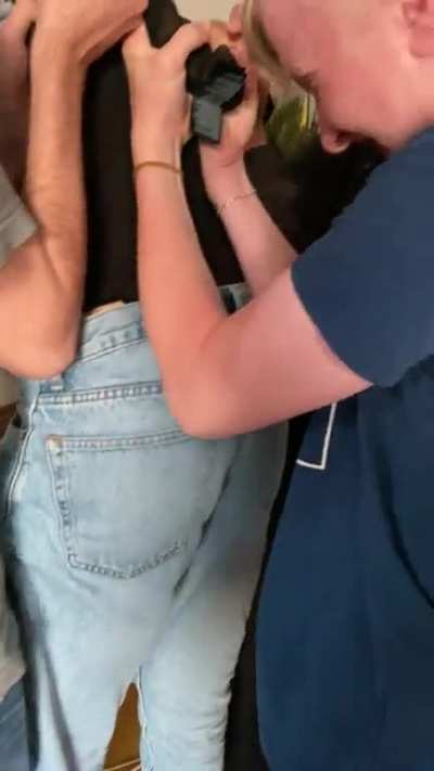 Tripple wedgie!! Boys being dudes.