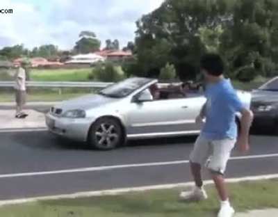 Acting like you're holding a rope across the street WCGW?