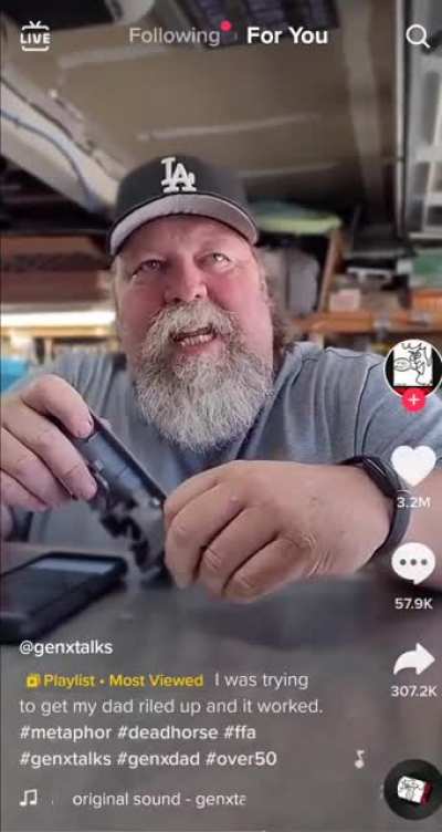 Ah yes, harassing your father