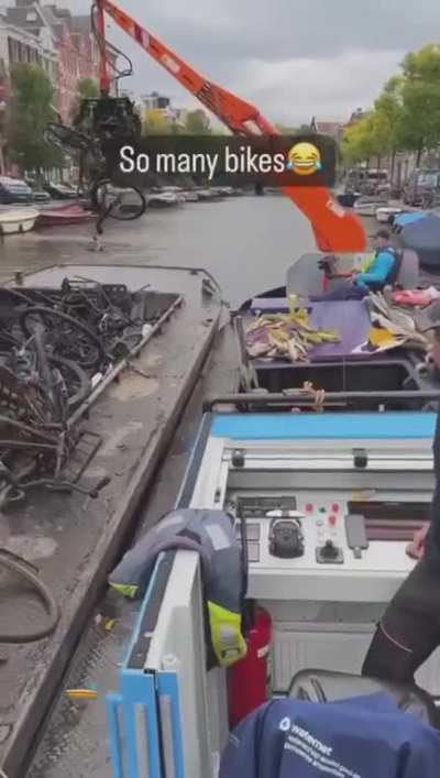 The amount of bikes fished out of the canal in Amsterdam, Netherlands