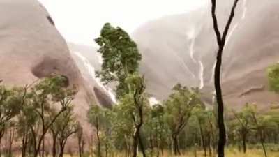 ? Uluru (Ayers Rock) during a rainstorm