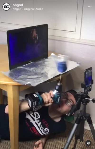 Another amateur commercial for soda. Low budget at home