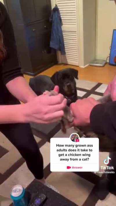 To steal chicken.