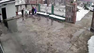 to finish cleaning up the snow