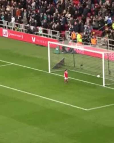 Kid Steals Ball Before English football Match, Scores Goal, Stares Down The Crowd
