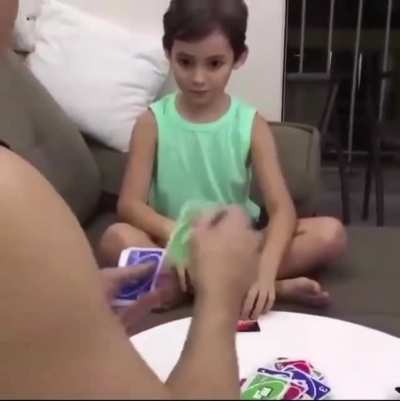 You could see the soul leave his eyes but by bit with every card his dad put down