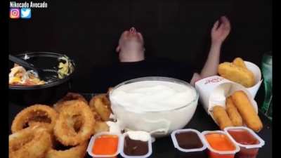Nikocado drops an onion ring