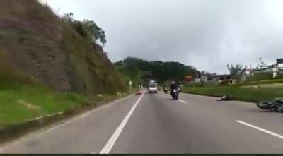 What could go wrong speeding on a road shoulder