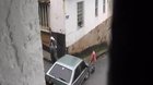 Pushing a car uphill