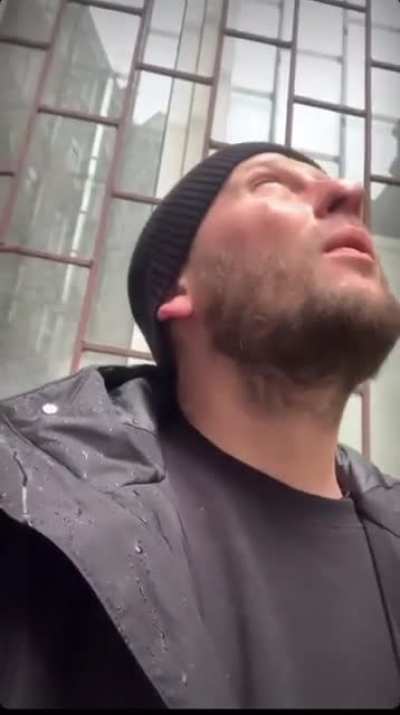 Ukranian man gets bombed on Instagram Live