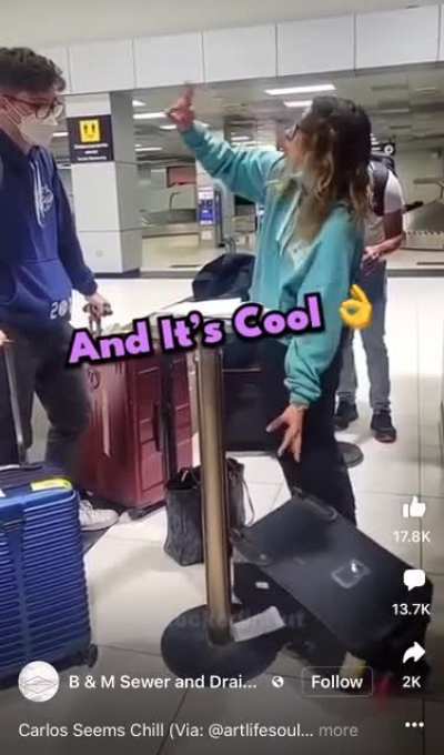 No one deserves to be spoken to this way, regardless of how many drinks she’s had or how scared she may be of flying. Carlos needs to ??‍♀️