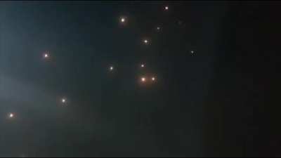 Rockets intercepted moments before they land in a city - Palestinian's Hamas rocket barrage intercepted by Israeli Iron Dome
