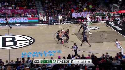 [Highlight] Simmons chases down Giannis for a steal, and Kyrie hits a dagger on the other end
