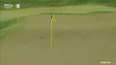 Not just a hole in one - the ball literally lands directly in the hole.