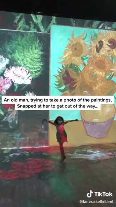 Unhinged parent thinks his child is "the real art"