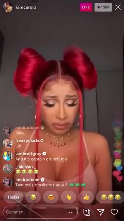 Cardi B having a meltdown because she has to eat cereal while in quarantine in her mansion
