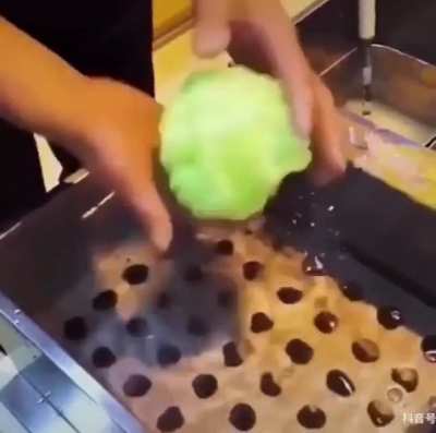 Making fake lettuce which is usually displayed in the windows of restaurants so you "know what you're going to eat" - Japan