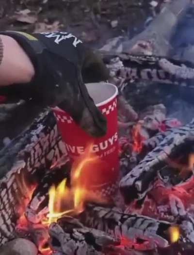 Paper cup boiling water
