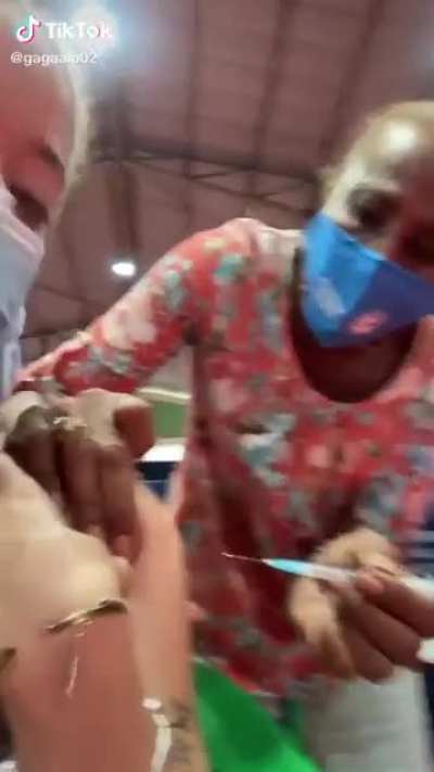 To get a shot.