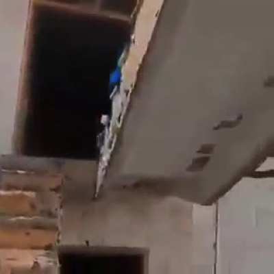 Great motorcycle trick up the stairs